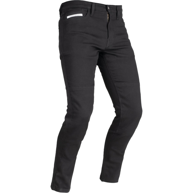 Blugi motociclisți crop OXFORD ORIGINAL APPROVED SUPER STRETCH JEANS AA SLIM FIT, negri