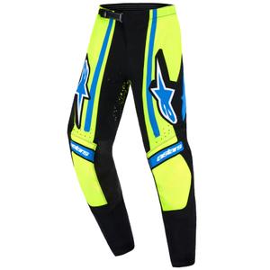 Pantaloni Motocross Alpinestars Techstar Nomur Copii Albastru Închis-Galben Fluo-Albastru