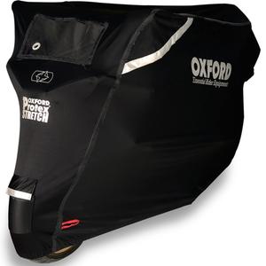 Husă pentru motocicletă Oxford Protex Stretch Outdoor cu membrană climatică, neagră