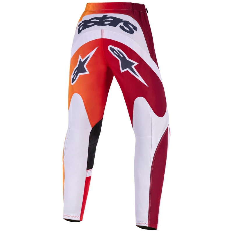 Pantaloni motocross Alpinestars Fluid Portl pentru copii, roșu-portocaliu-gri deschis