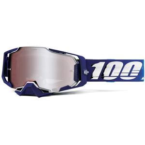 Ochelari motocross 100% ARMEGA Hiper Novel cu plexiglas argintiu