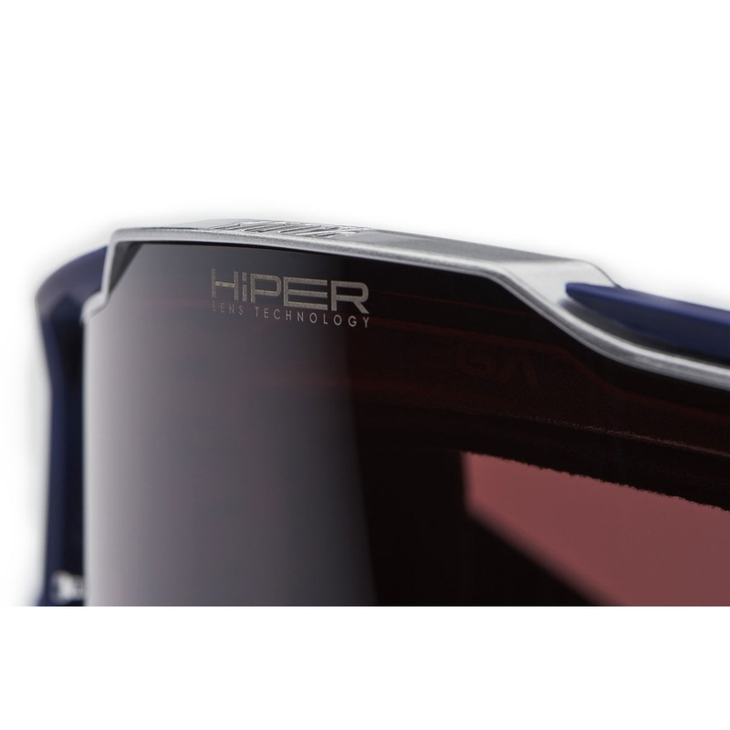 Ochelari motocross 100% ARMEGA Hiper Novel cu plexiglas argintiu