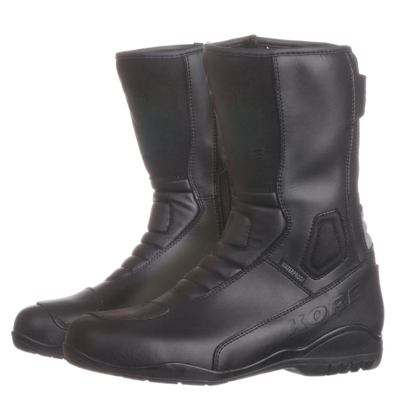 Kore Touring piele brută negru negru  cizme de motociclete