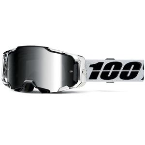 Ochelari motocross 100% ARMEGA Atac cu plexiglas argintiu