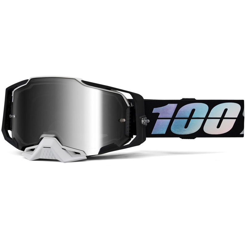 Ochelari motocross 100% ARMEGA Krisp cu plexiglas argintiu