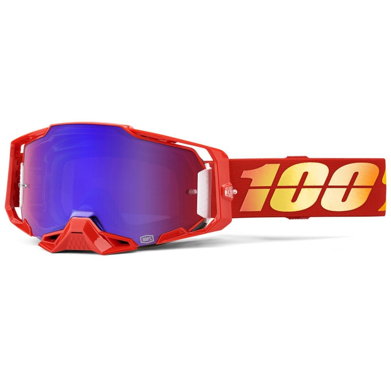 Ochelari motocross 100% ARMEGA Nuketown cu plexiglas roșu