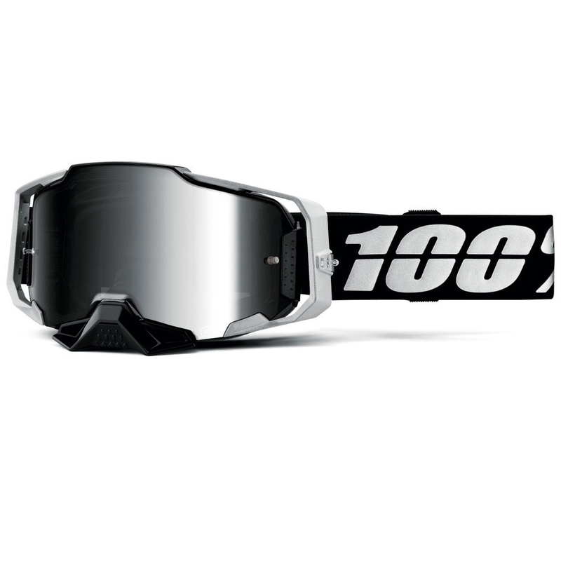 Ochelari motocross 100% ARMEGA Reneen S2 cu plexiglas argintiu