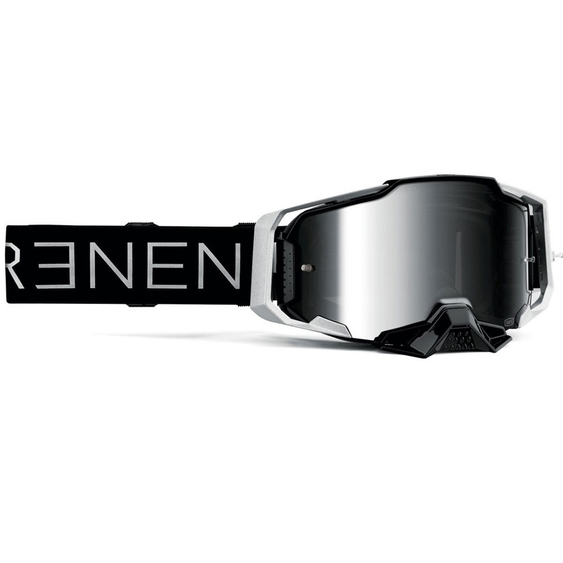 Ochelari motocross 100% ARMEGA Reneen S2 cu plexiglas argintiu