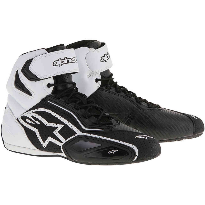 Alpinestars Faster 2 Vented Black and White Cizme de motocicletă Alpinestars Faster 2 Vented Black and White