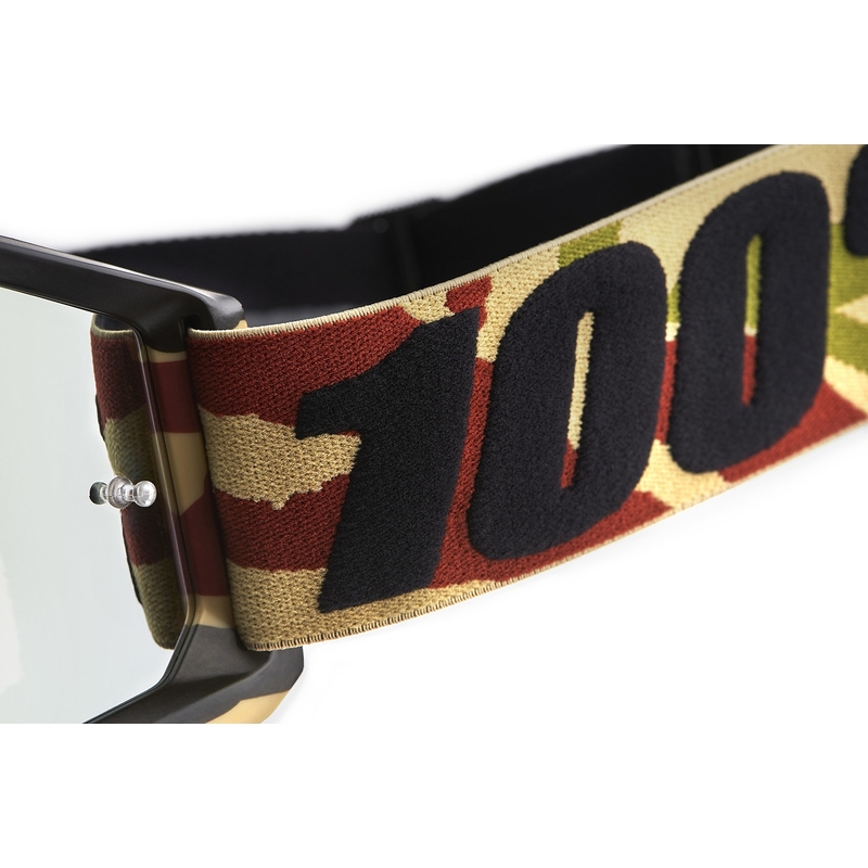Ochelari de motocross 100% Accuri Mission cu plexiglas argintiu