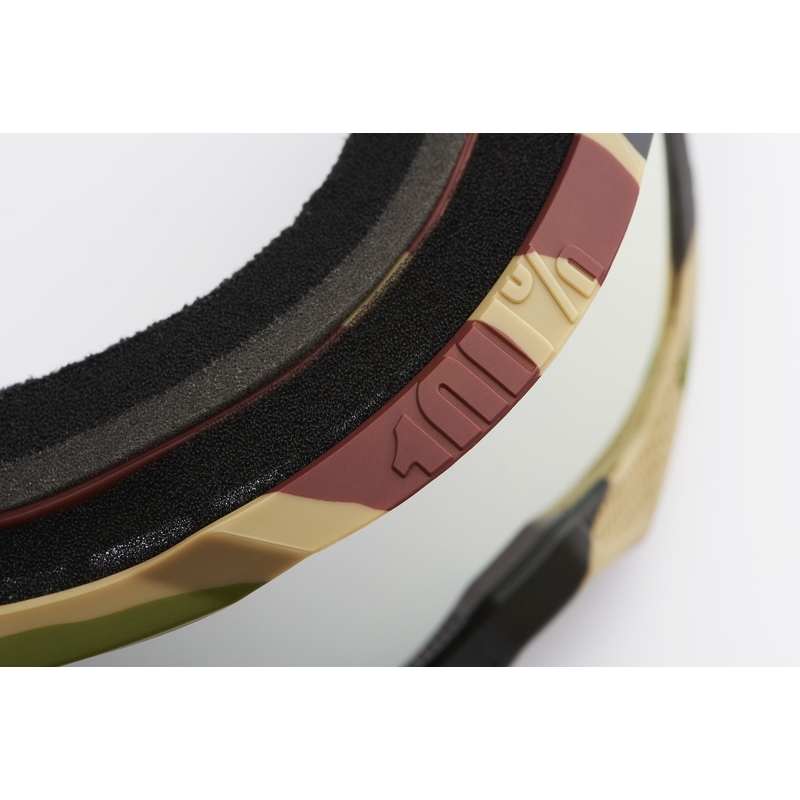 Ochelari de motocross 100% Accuri Mission cu plexiglas argintiu