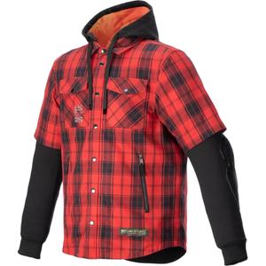 Tricou motocicletă Alpinestars MO.ST.EQ Tartan roșu-negru