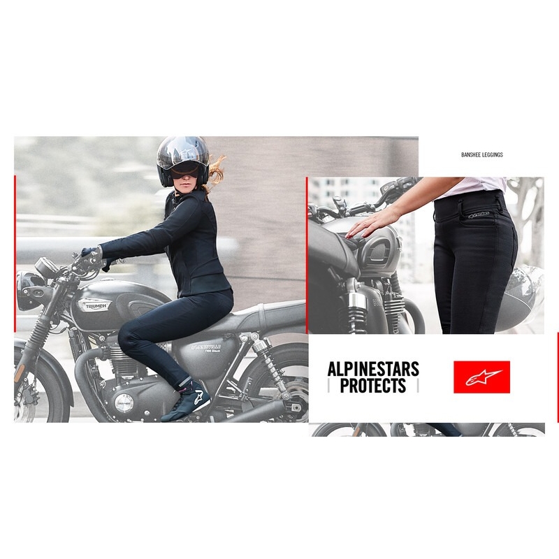 Colanți motocicletă Alpinestars Banshee pentru femei, negri