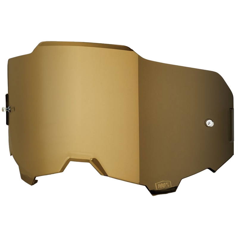 Vizieră 100% ARMEGA oglindă aurie pentru ochelari de motocross (anti-aburire)