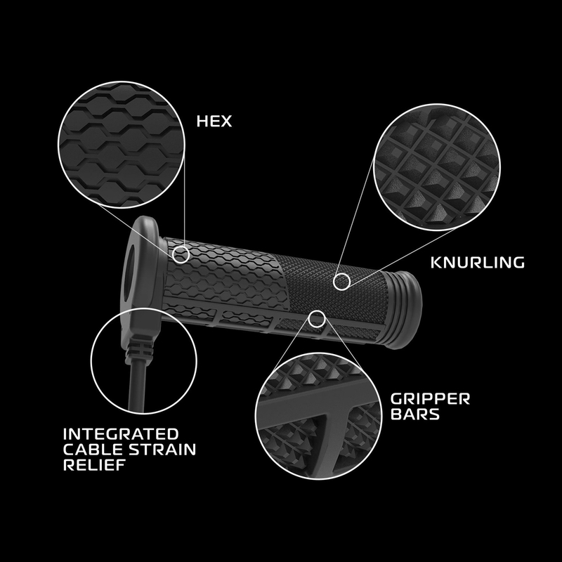 Mânere încălzite Oxford Hotgrips PRO Adventure cu comenzi integrate în mâner