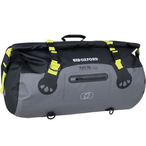 Geantă Oxford Aqua T-50 Roll Bag 50 l impermeabilă negru-gri-galben fluo