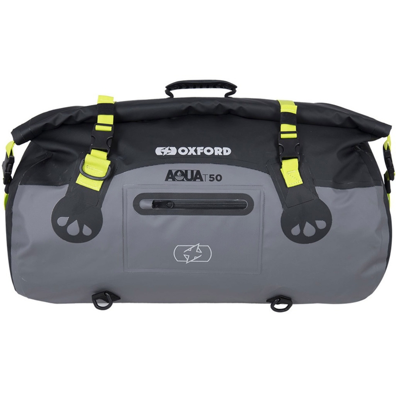 Geantă Oxford Aqua T-50 Roll Bag 50 l impermeabilă negru-gri-galben fluo