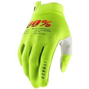 Mănuși motocross 100% - USA ITRACK verde fluo
