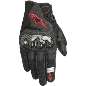 Mănuși moto Alpinestars SMX-1 AIR 2 negru-roșu fluo