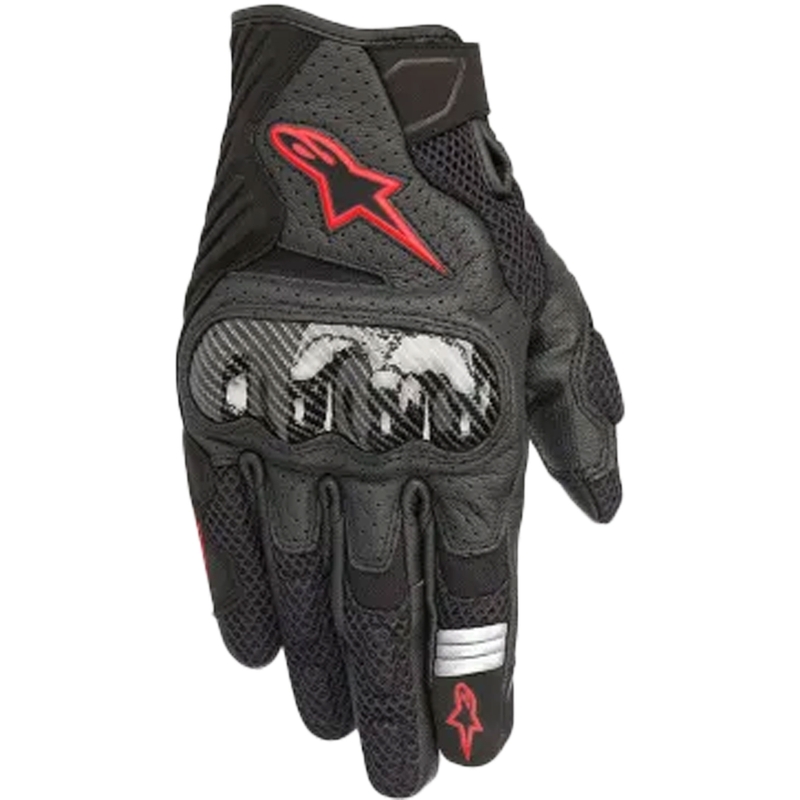 Mănuși moto Alpinestars SMX-1 AIR 2 negru-roșu fluo