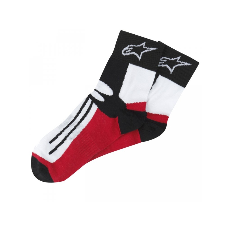 Alpinestars Racing Road Șosete scurte Negru, alb și roșu