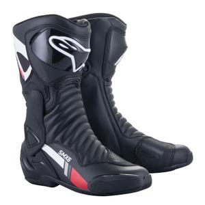 Ghete moto Alpinestars S-MX 6 negru-alb-gri-roșu
