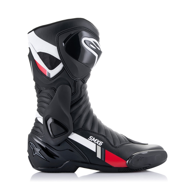 Ghete moto Alpinestars S-MX 6 negru-alb-gri-roșu