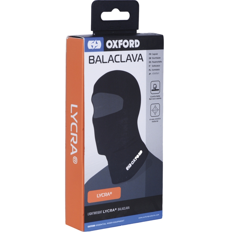 Glugă pentru motocicletă Oxford Balaclava Lycra® neagră