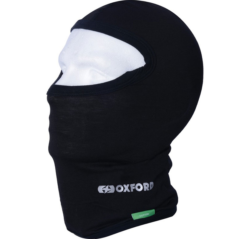 Glugă pentru motocicletă Oxford Balaclava din bumbac negru