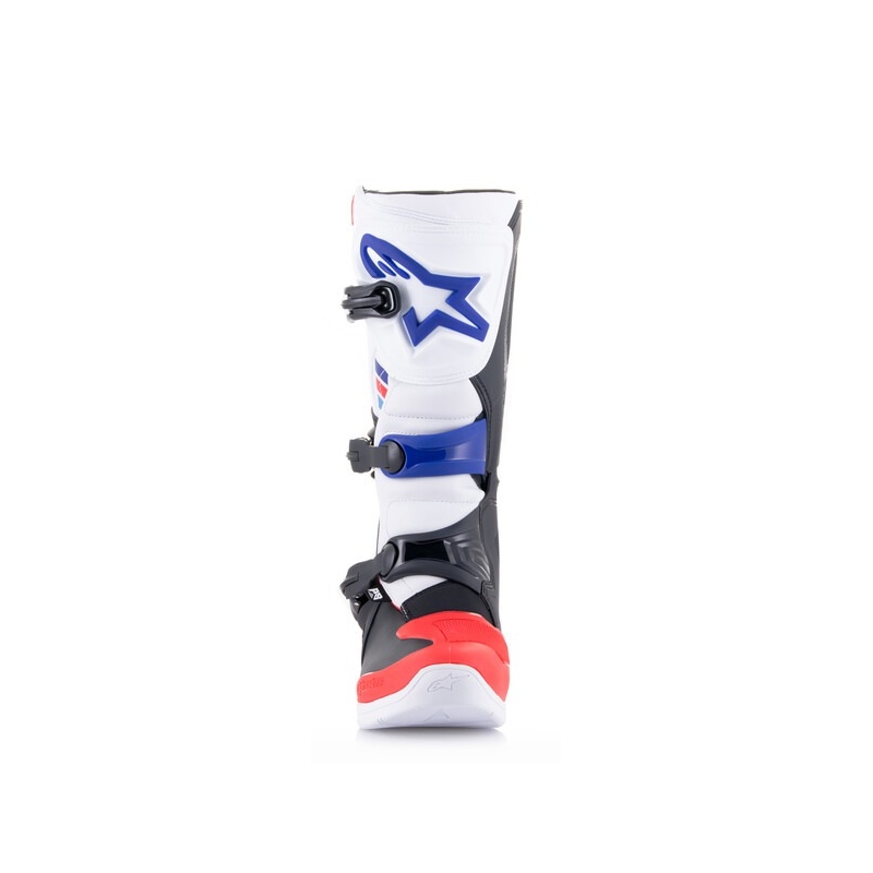 Ghete motocross Alpinestars TECH 3 alb-negru-albastru-roșu