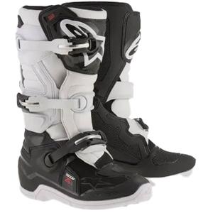 Ghete moto pentru copii Alpinestars Tech 7 S negru-alb