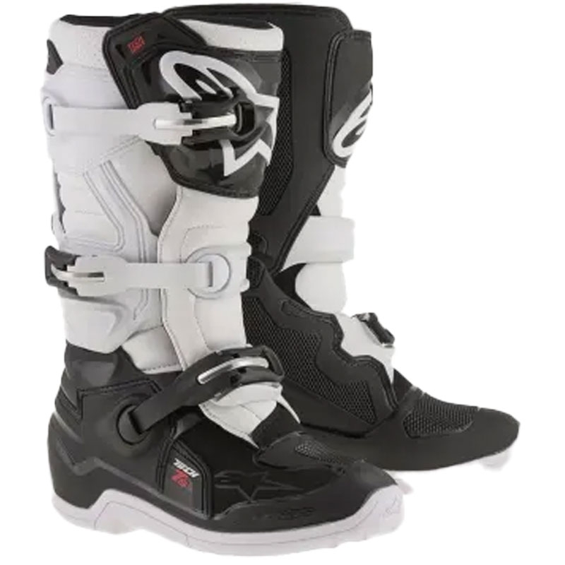 Ghete moto pentru copii Alpinestars Tech 7 S negru-alb