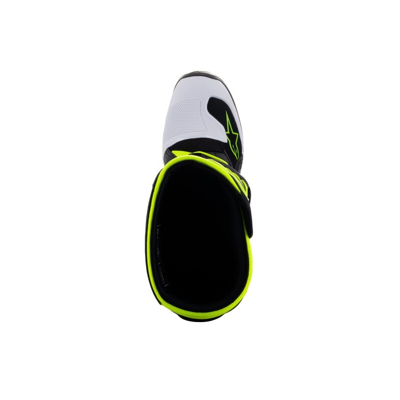 Ghete motociclete copii Alpinestars Tech 7 S negru-alb-galben fluo-albastru
