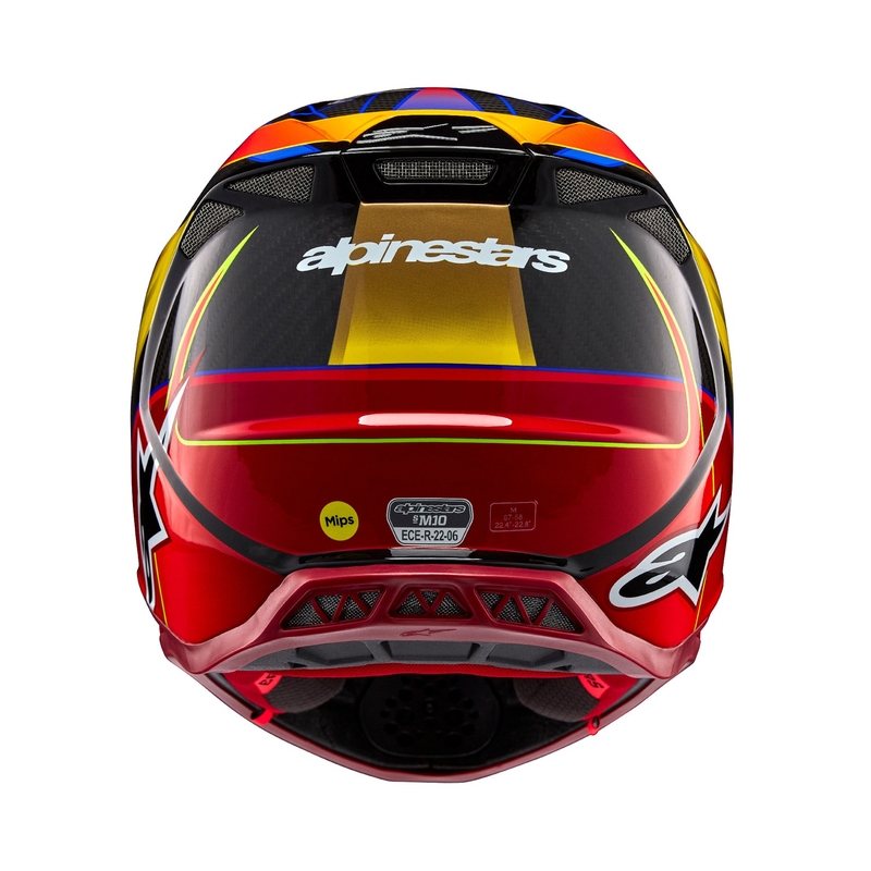 Cască motocross Alpinestars Supertech S-M10 Era auriu-roșu