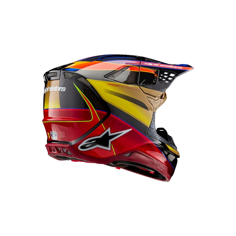 Cască motocross Alpinestars Supertech S-M10 Era auriu-roșu