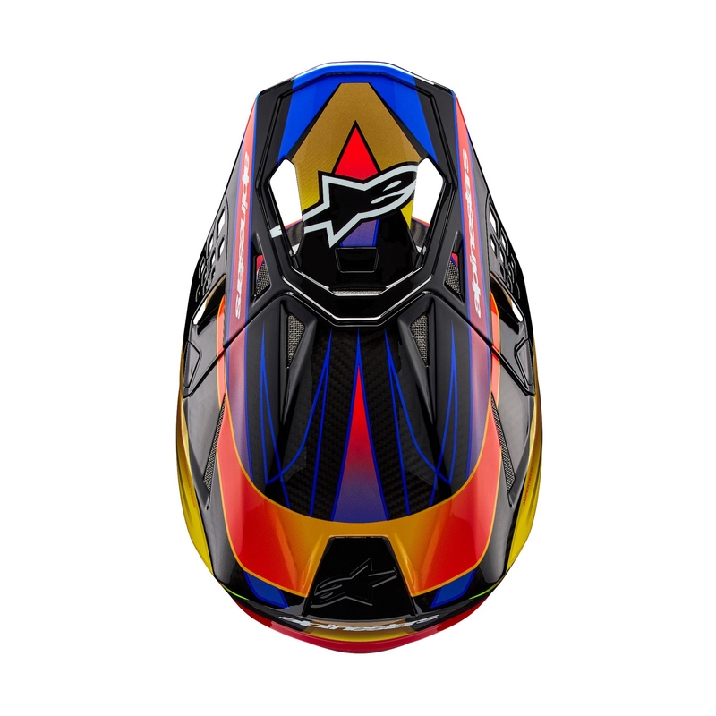 Cască motocross Alpinestars Supertech S-M10 Era auriu-roșu