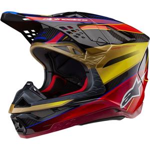 Cască motocross Alpinestars Supertech S-M10 Era auriu-roșu