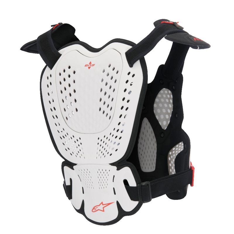 Protecție de corp Alpinestars A-1 Roost Guard CE2 alb-negru-roșu