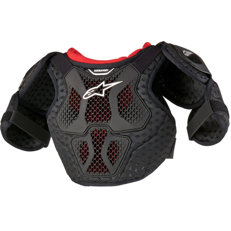 Protecție de corp Alpinestars Bionic Kickstart pentru copii, negru-roșu