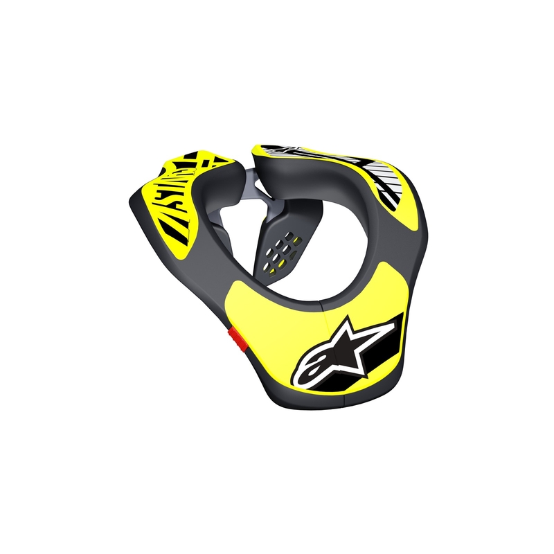 Protecție de gât Alpinestars Neck Support Youth pentru copii, galben fluo/negru