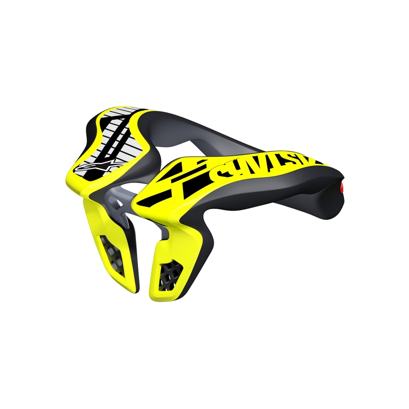 Protecție de gât Alpinestars Neck Support Youth pentru copii, galben fluo/negru