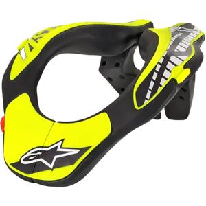 Protecție de gât Alpinestars Neck Support Youth pentru copii, galben fluo/negru