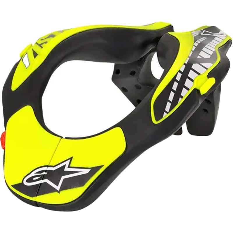 Protecție de gât Alpinestars Neck Support Youth pentru copii, galben fluo/negru