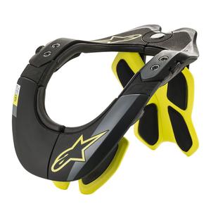 Protecție gât Alpinestars BNS Tech-2 negru-galben fluo