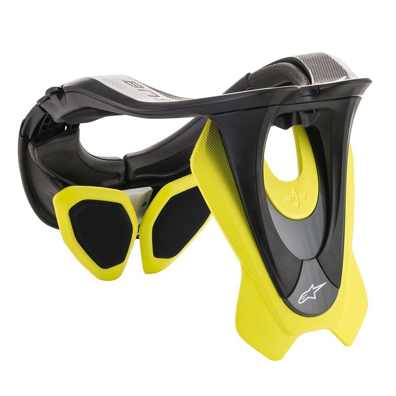 Protecție gât Alpinestars BNS Tech-2 negru-galben fluo