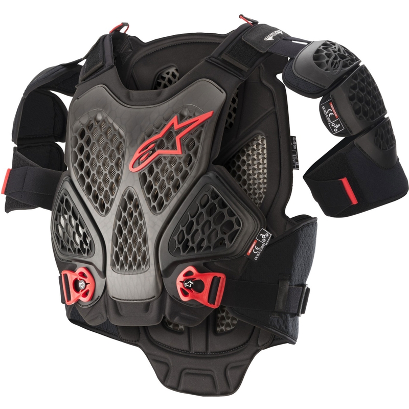 Protecție de corp Alpinestars A-6 negru-antracit-roșu