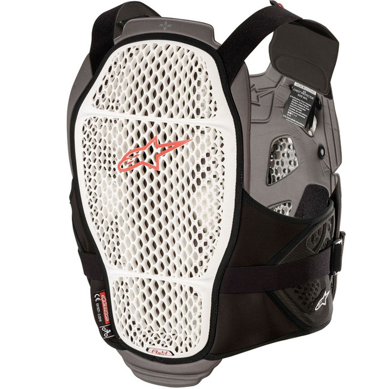 Protecție piept Alpinestars A-4 MAX alb-antracit-roșu