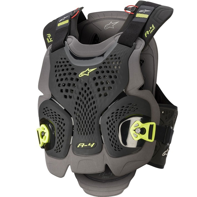 Protecție piept Alpinestars A-4 MAX negru-antracit-galben fluo
