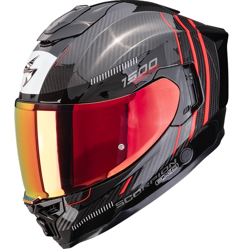 Cască integrală Scorpion EXO-1500 Carbon Air Zity Negru-Roșu