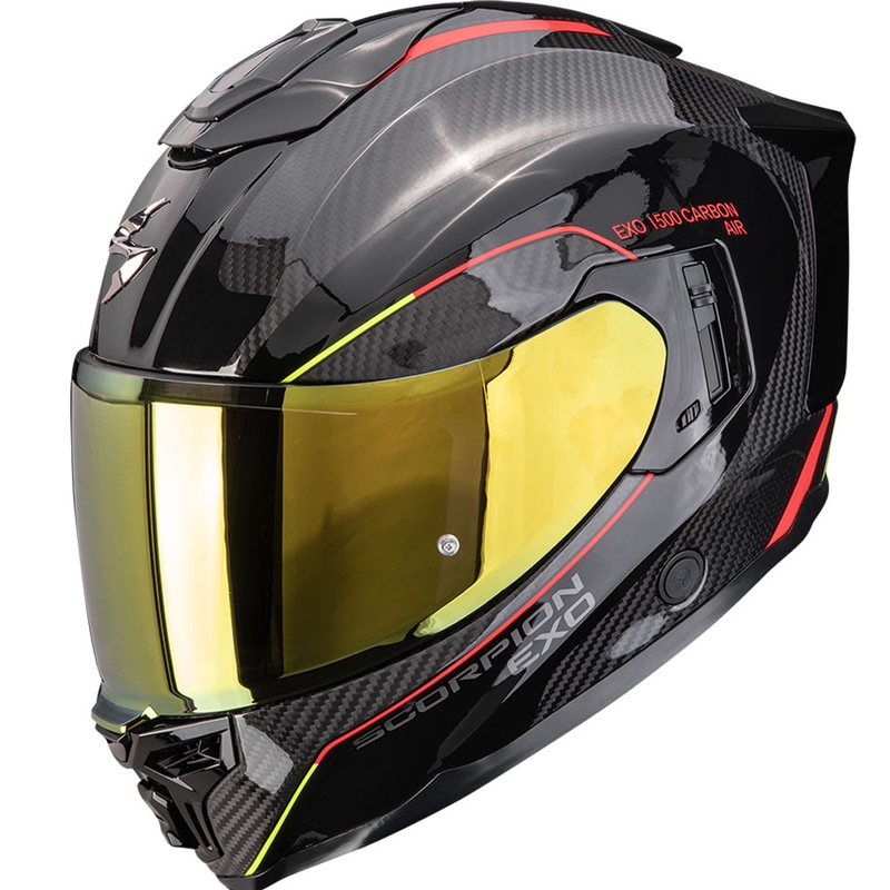 Cască integrală Scorpion EXO-1500 Carbon Air Mundi Negru-Roșu-Galben